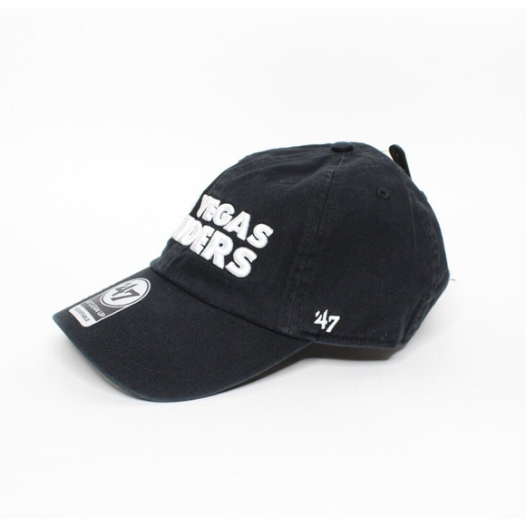 Las Vegas Raiders Cap NFL '47 Brand Black Clean Up Adjustable Hat OSFM - Picture 3 of 5